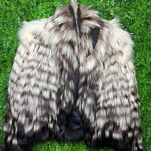 Dior Black and White Fur Coat